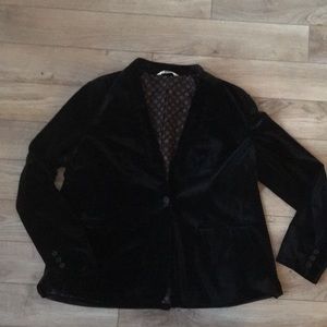 Black velvet blazer